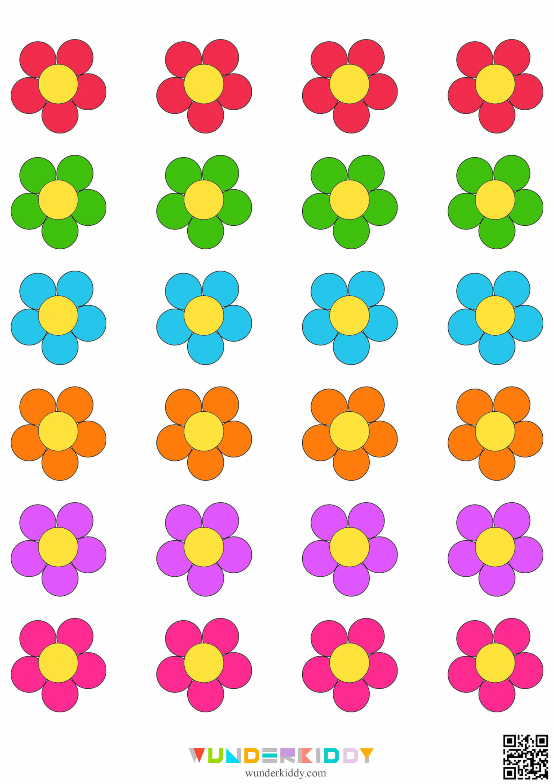 Free Printable Flower Pot Paper Craft Template for Children