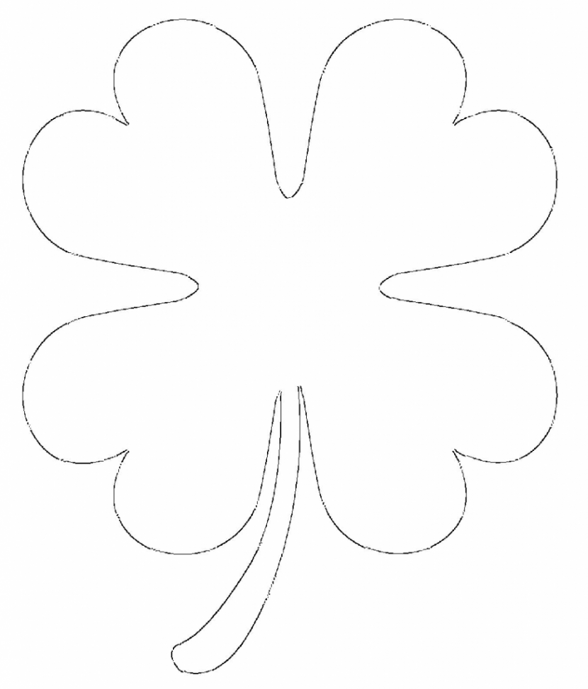 Free Printable Four Leaf Clover Templates  Shamrock template, St