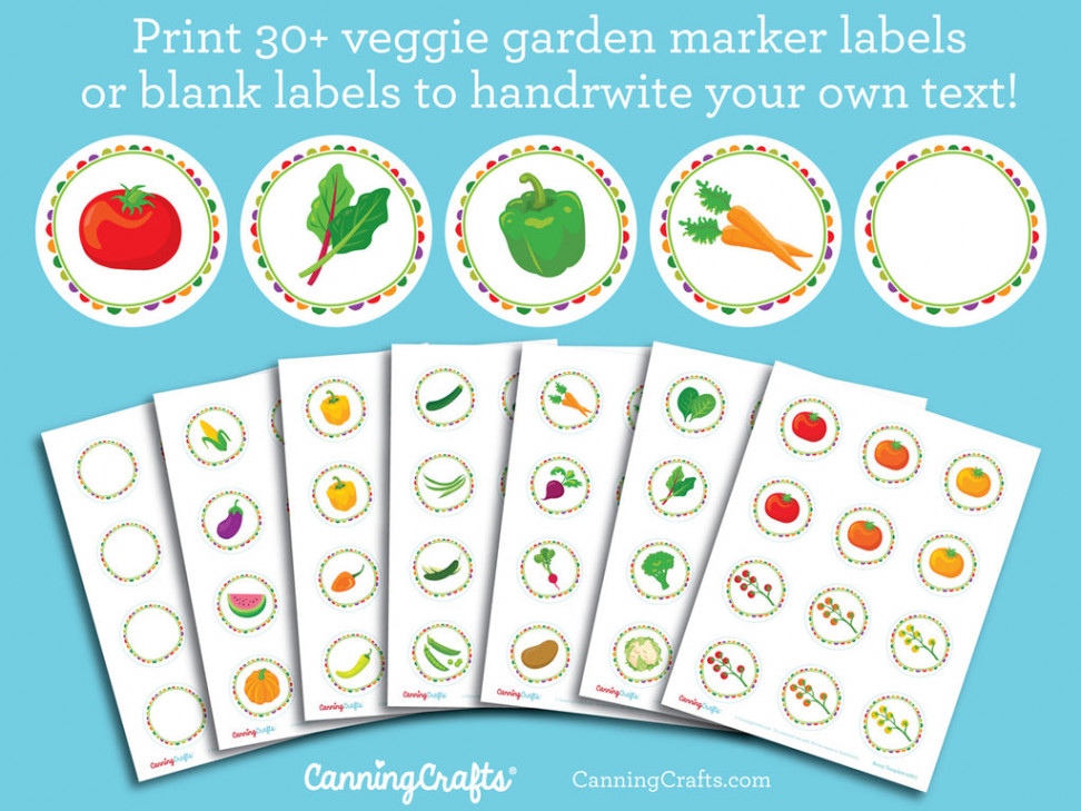 Free Printable Garden Markers, Cute DIY Vegetable Row & Plant