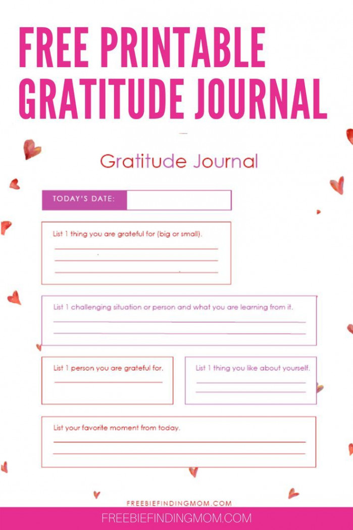 Free Printable Gratitude Journal Template  Gratitude journal