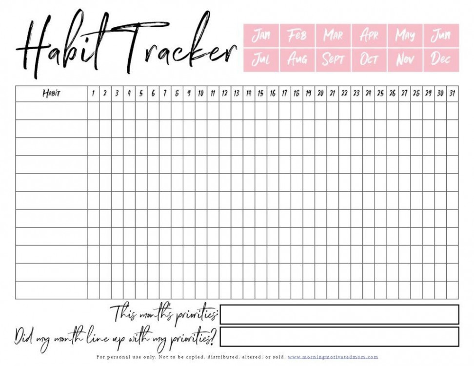 Free Printable Habit Trackers ⋆ The Petite Planner