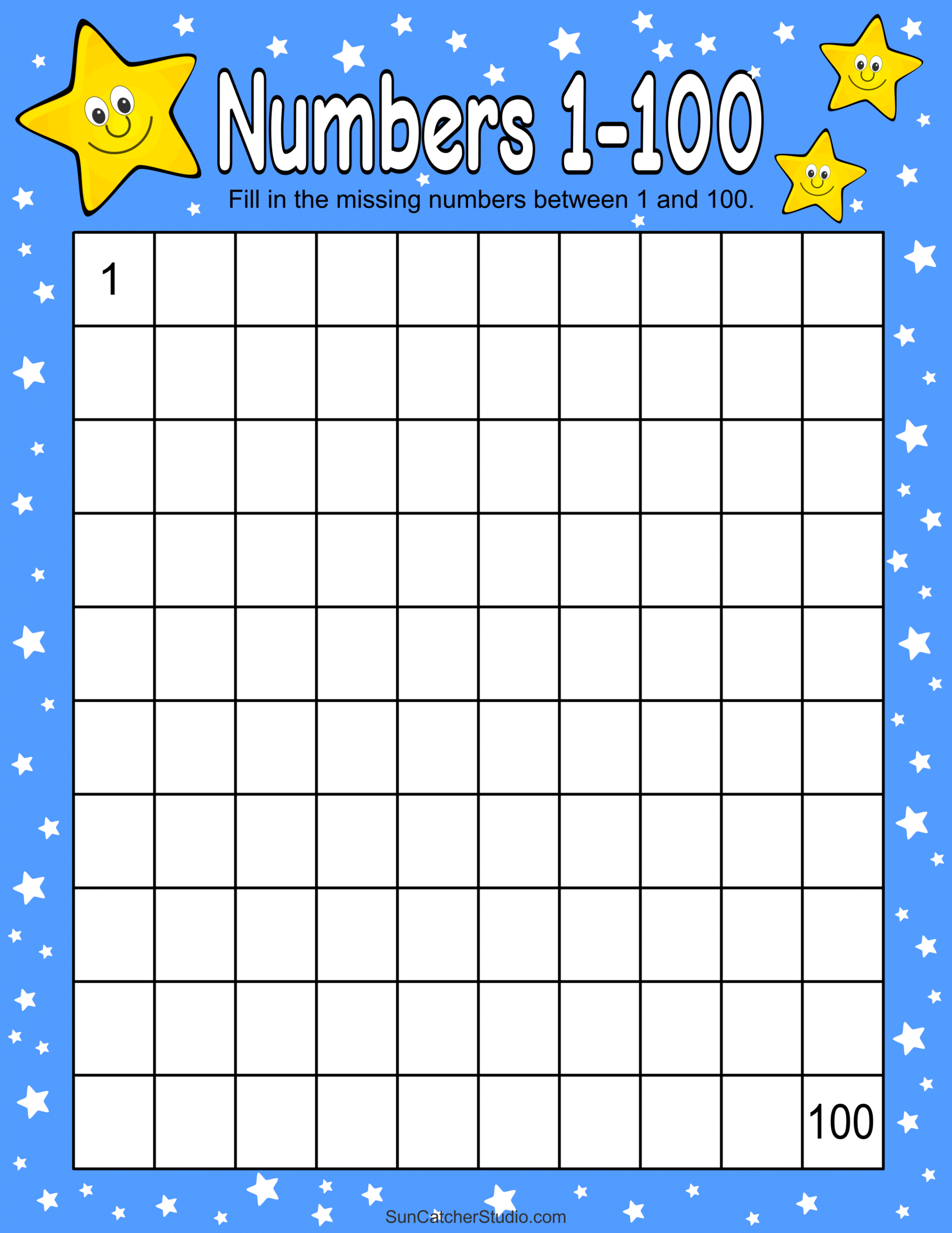 Free Printable Hundreds Charts (Numbers  to 00) – DIY Projects