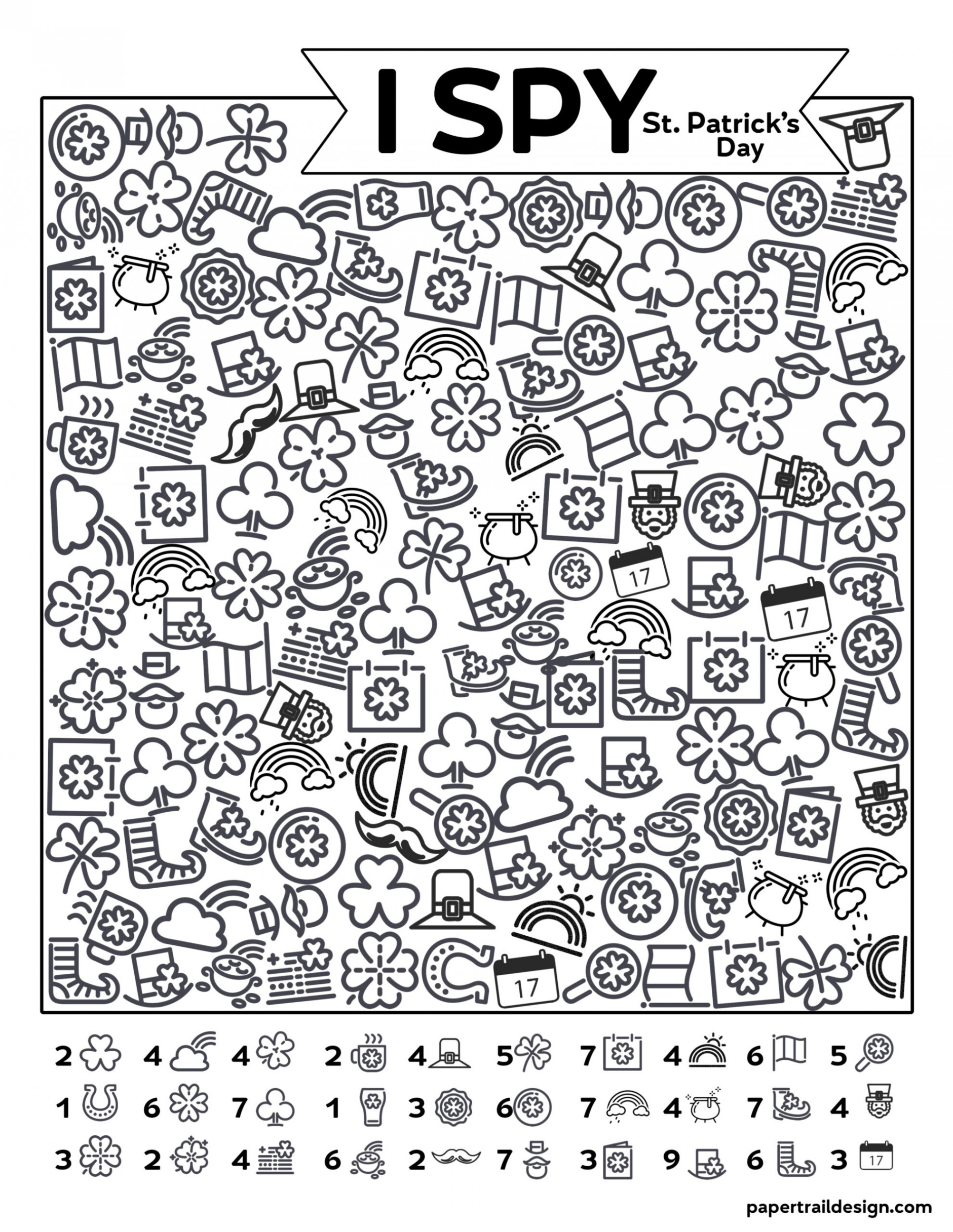 Free Printable I Spy St