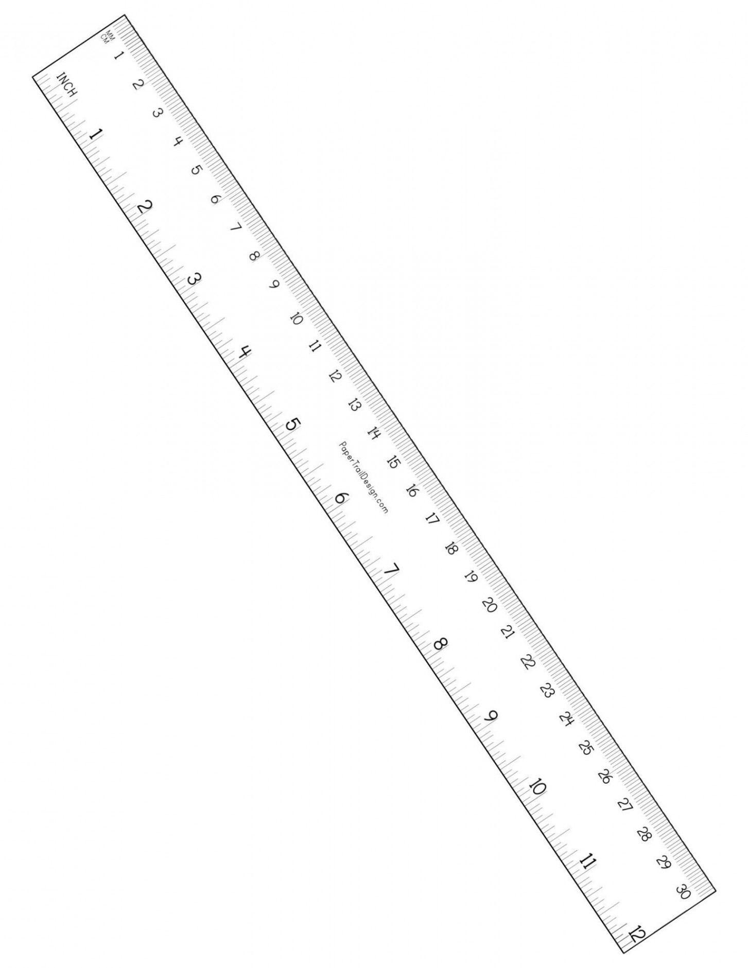 Free Printable Ruler inches and cm - Paper Trail Design