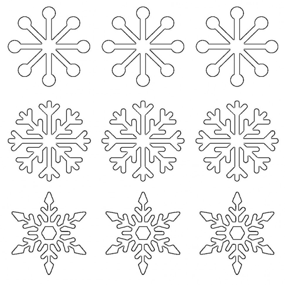 Free Printable Snowflake Templates –  Large & Small Stencil