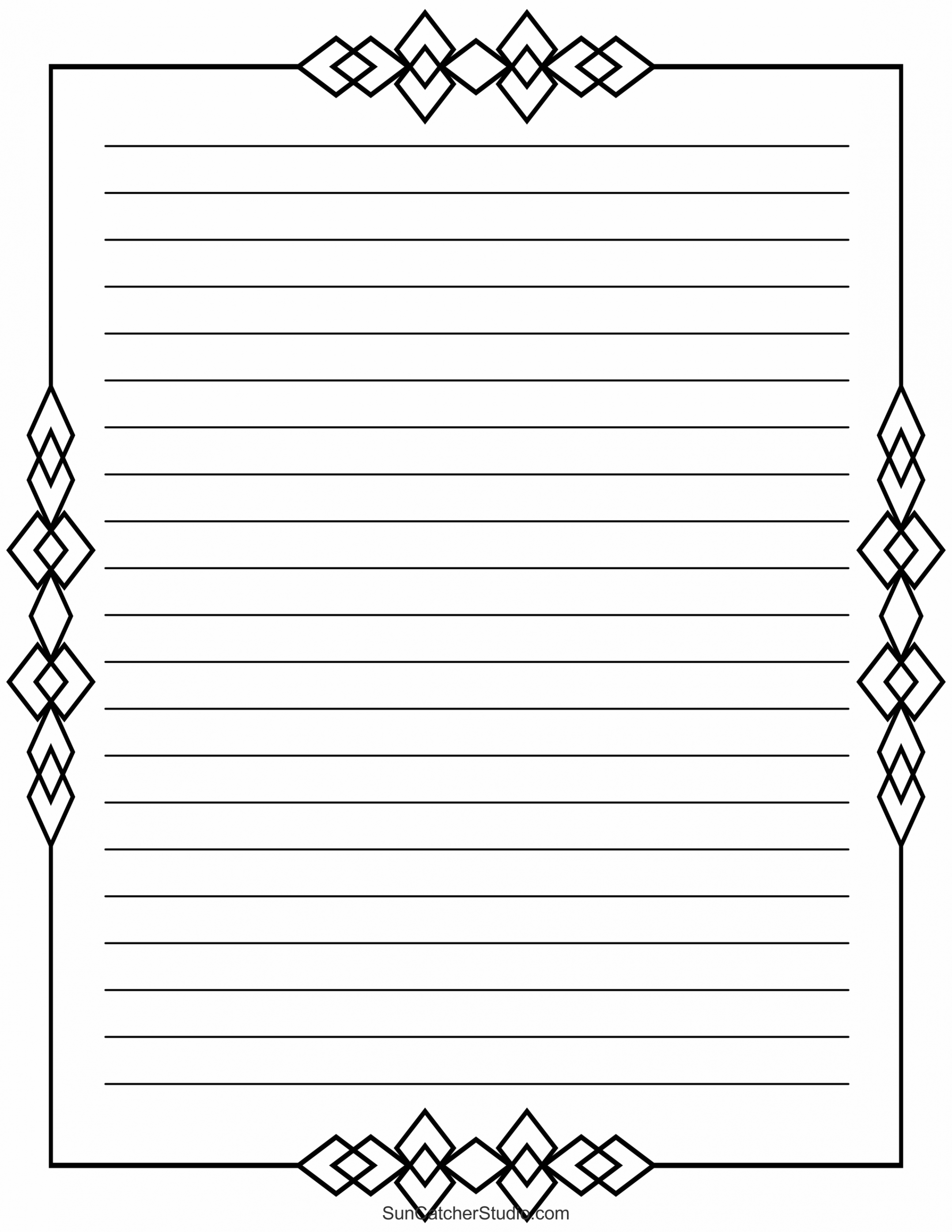 Free Printable Stationery and Lined Letter Writing Paper – DIY