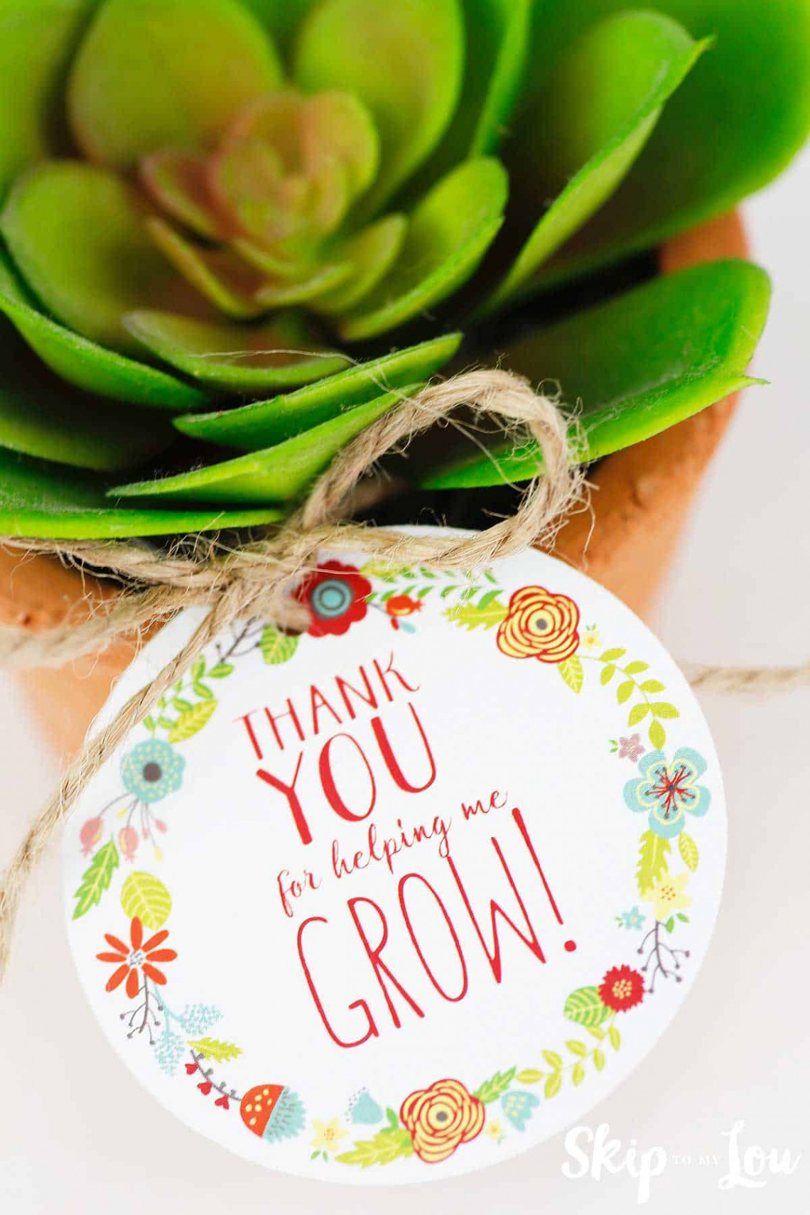 FREE Printable Thank You for Helping Me Grow Gift Tags  Skip To