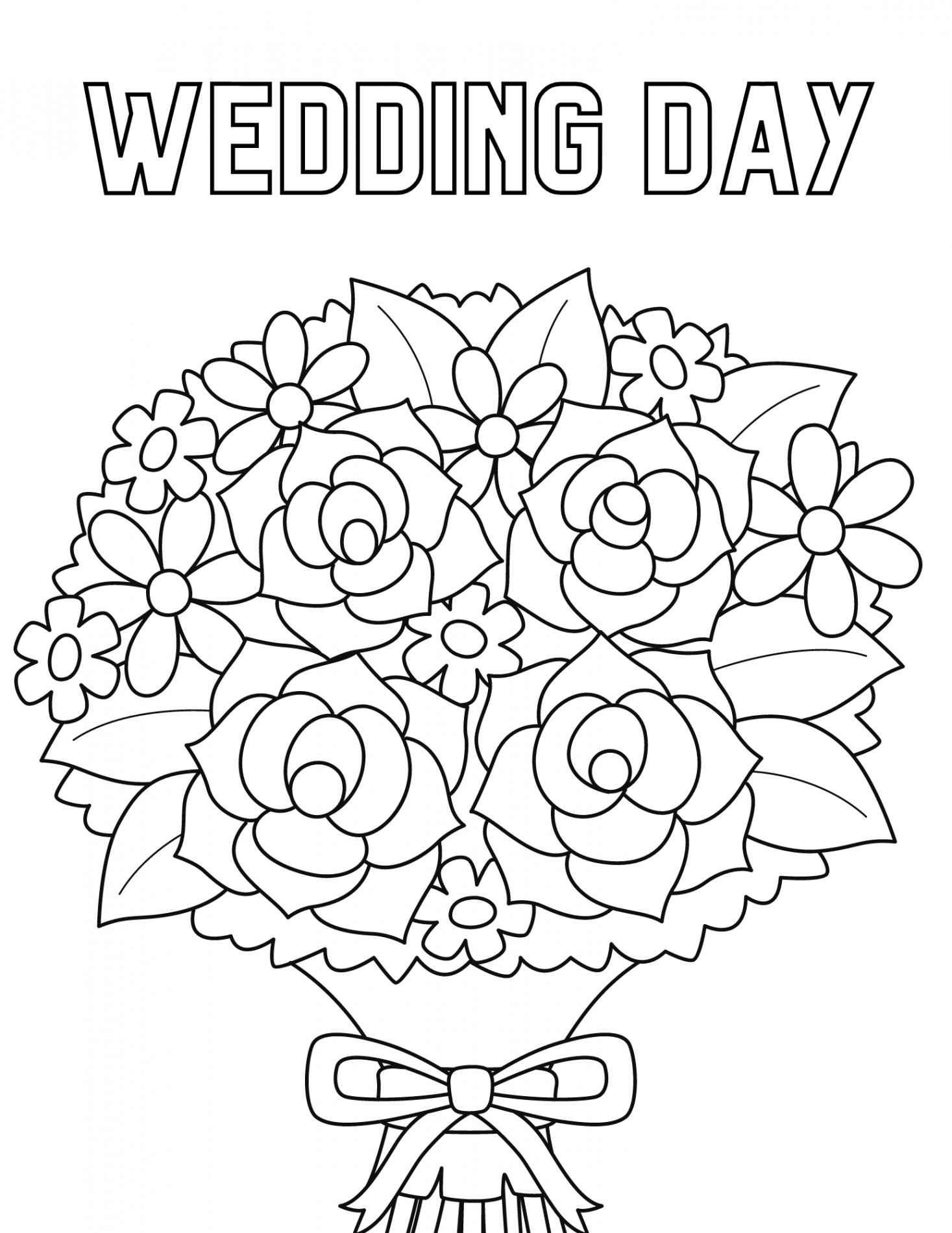 Free Printable Wedding Coloring Pages for Kids and Adults