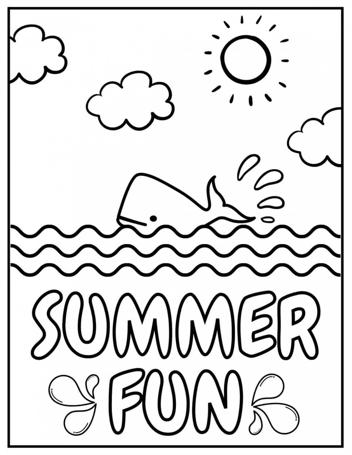 Free Summer Coloring Pages for Kids - Prudent Penny Pincher