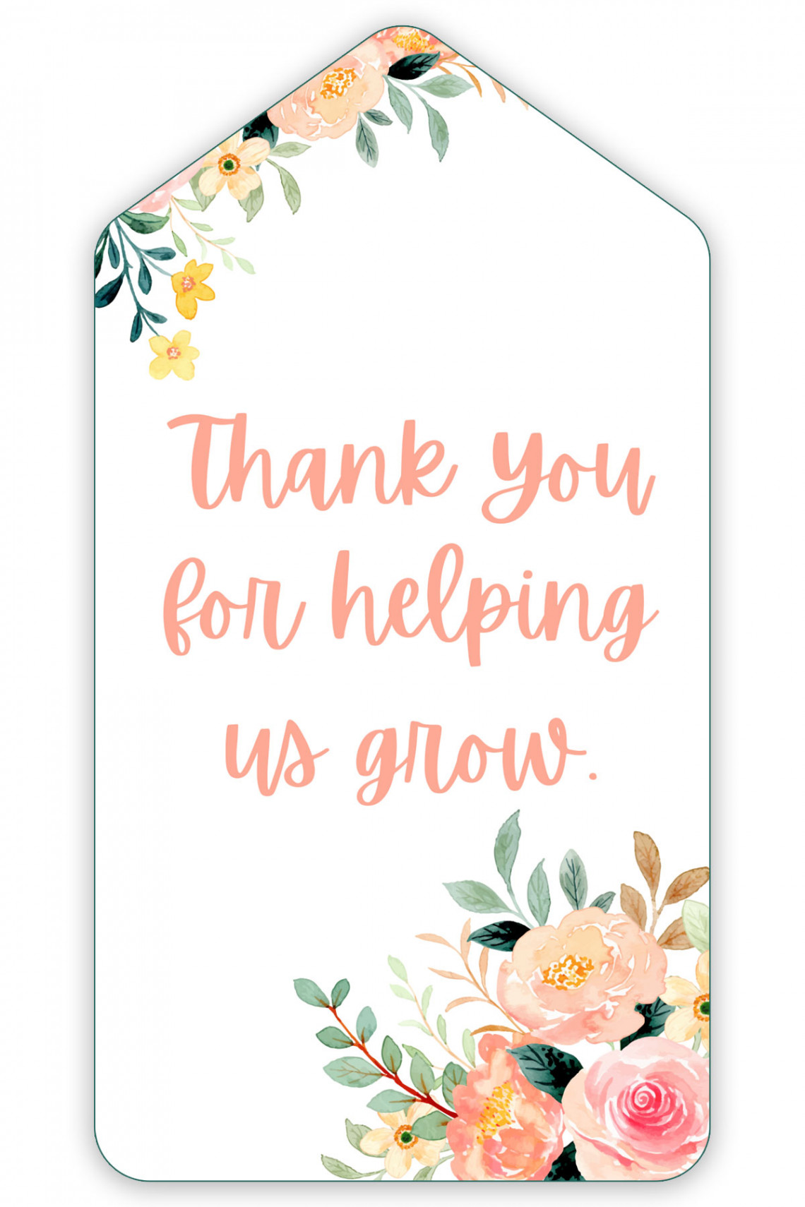 Free Thank You for Helping Me Grow Printable Gift Tags