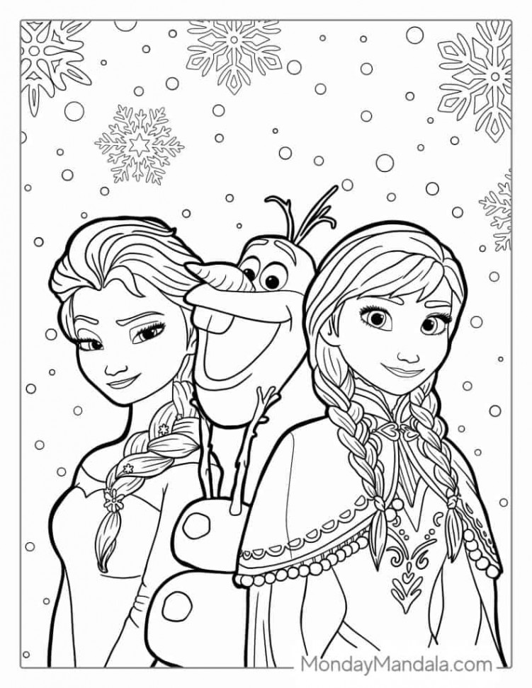 Frozen Coloring Pages (Free PDF Printables)