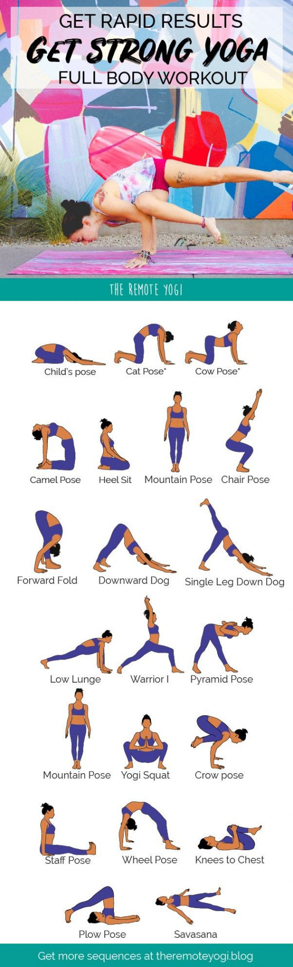 Full Body Yoga Workout – Free Printable PDF  Full body yoga