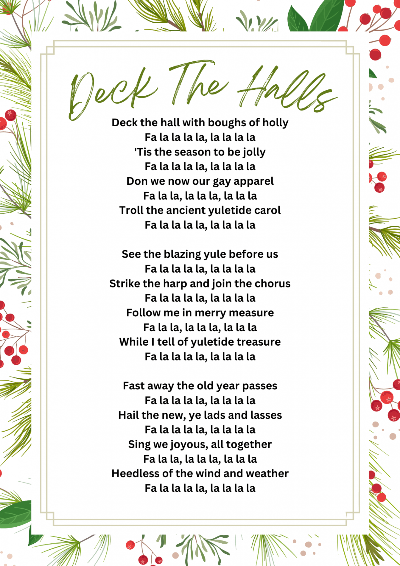 Fun Free Christmas Carol Printables For Kids In