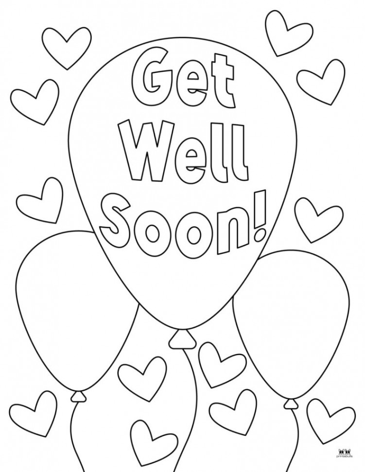 Get Well Soon Coloring Pages -  FREE Pages  Printabulls