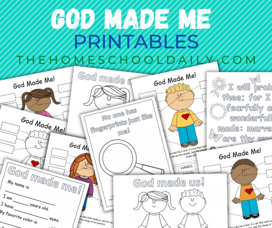 God Made Me Printables - The Homeschool Daily