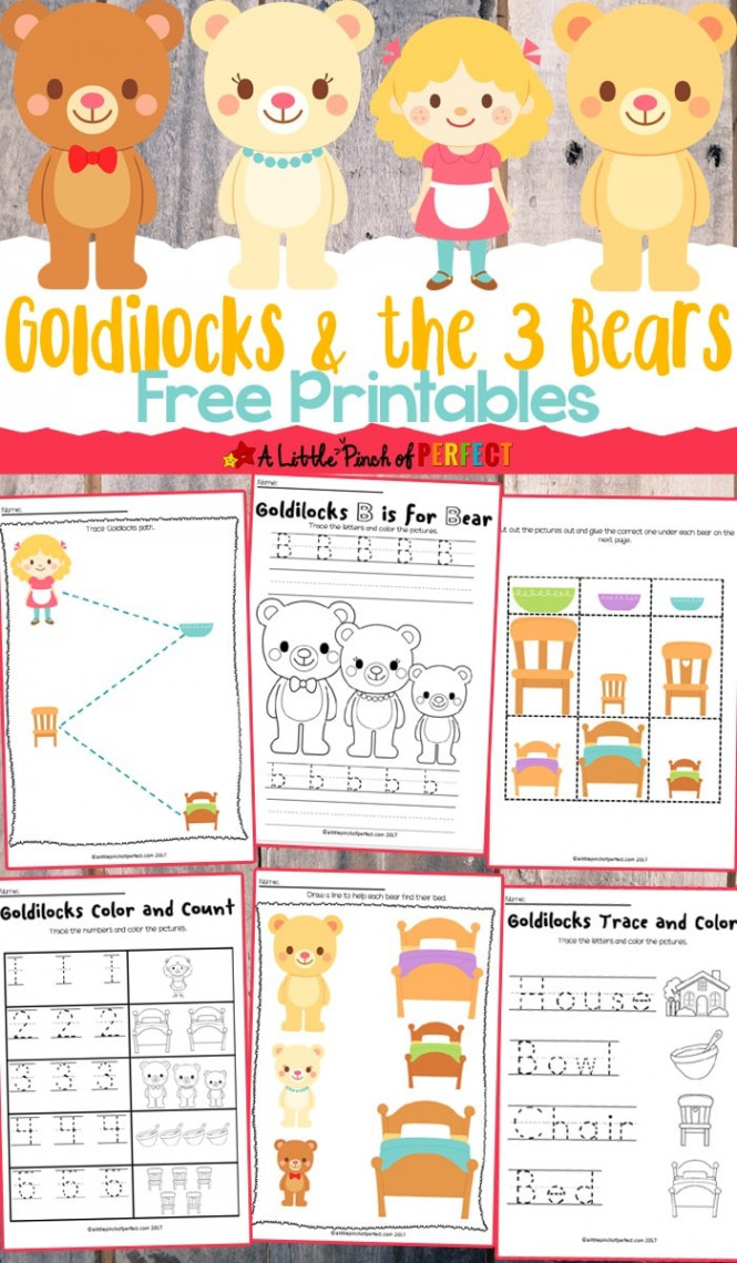 Goldilocks and the Three Bears Activities: Free Printables - A