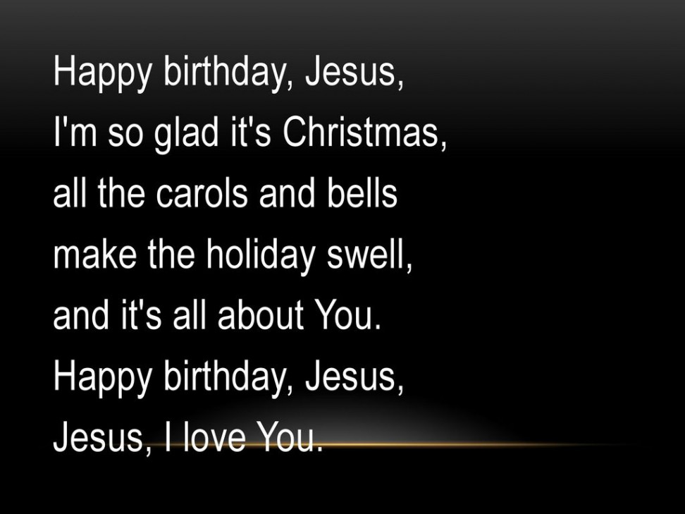 Happy Birthday, Jesus