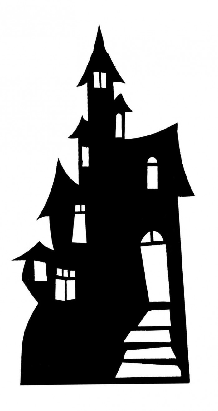 Haunted House silhouette  Halloween haunted houses, Halloween