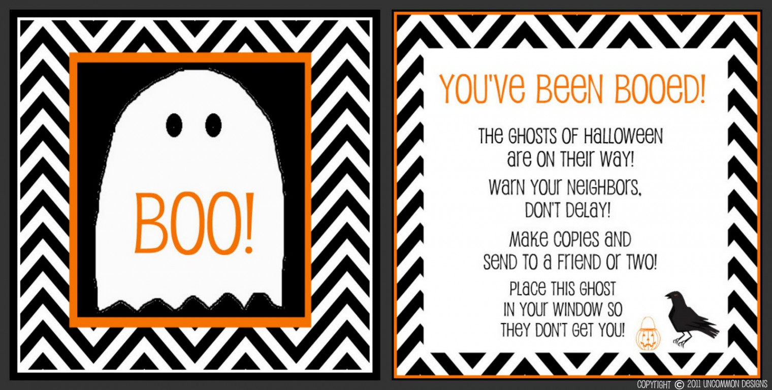 How to “Boo!” Your Neighbor A Free Printable! - Uncommon Designs