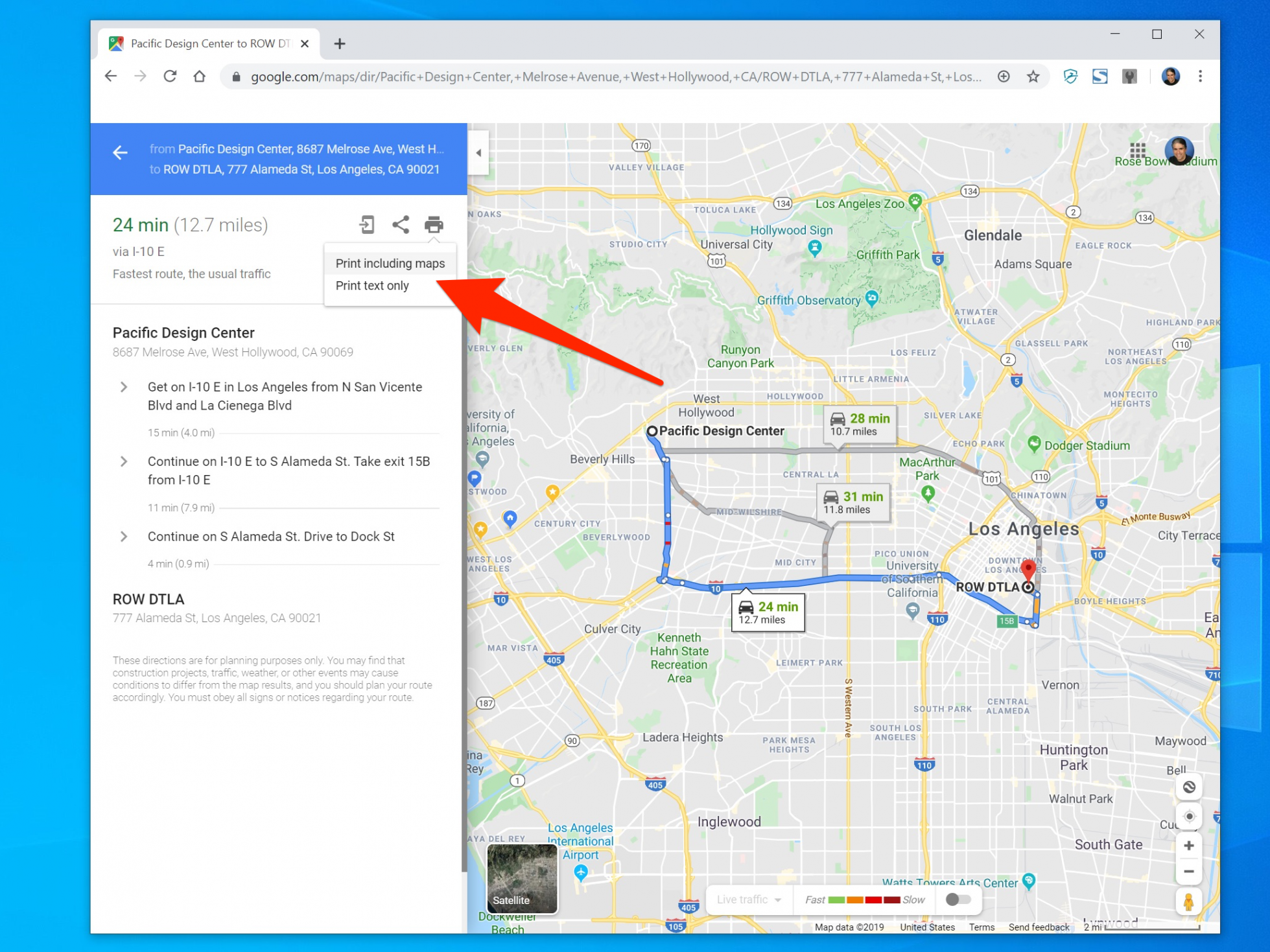 How to Print Directions From Google Maps in  Steps