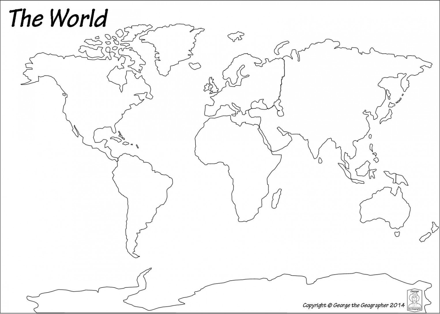 Image result for black and white map of the world pdf  Blank