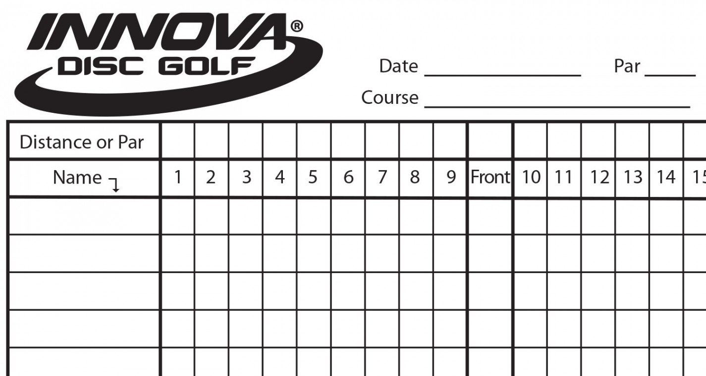 Innova Scorecard - Innova Disc Golf