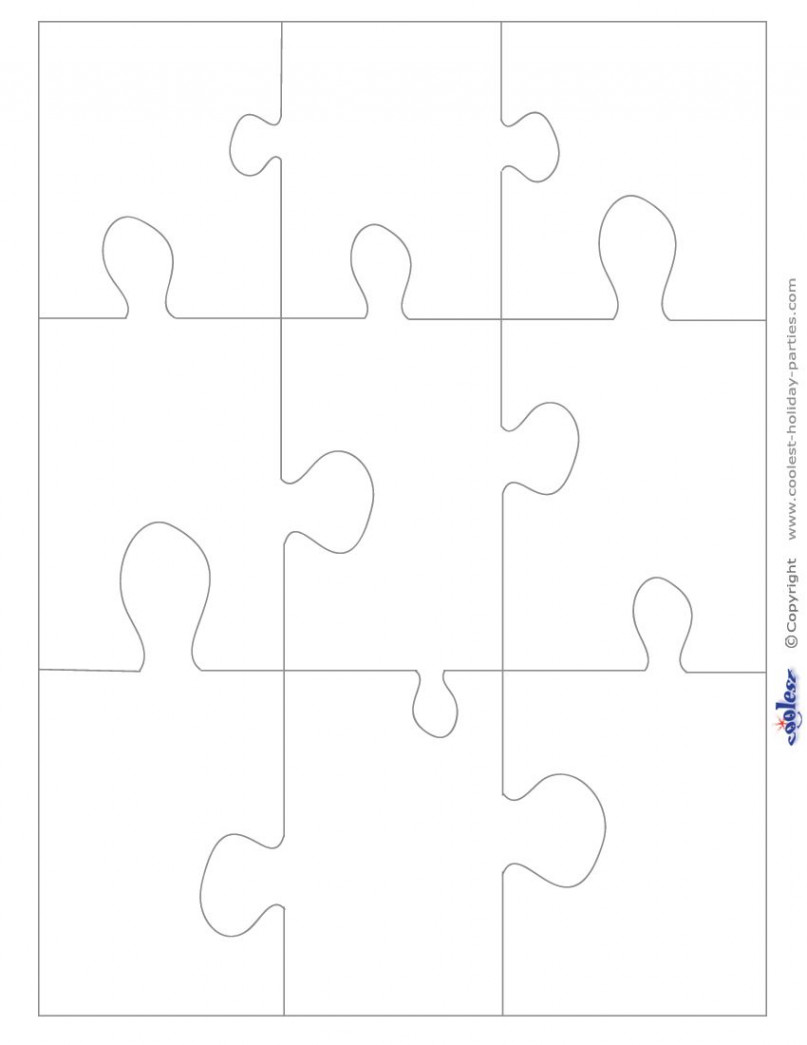 Large Blank Printable Puzzle Pieces  Puzzle piece template, Free