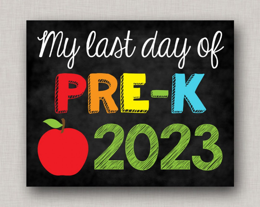 Last Day of Pre K Signlastday of Pre Klast Day of Preschool - Etsy