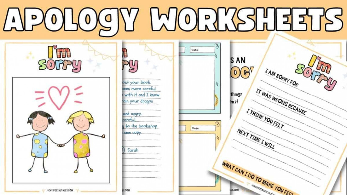 Learning to Say Sorry: Activities and Worksheets (Printable PDF