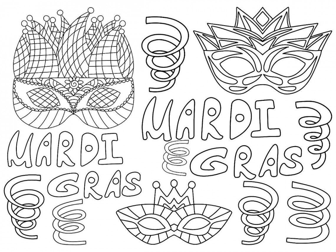 Mardi Gras Coloring Pages:  Free Printable Coloring Pages of