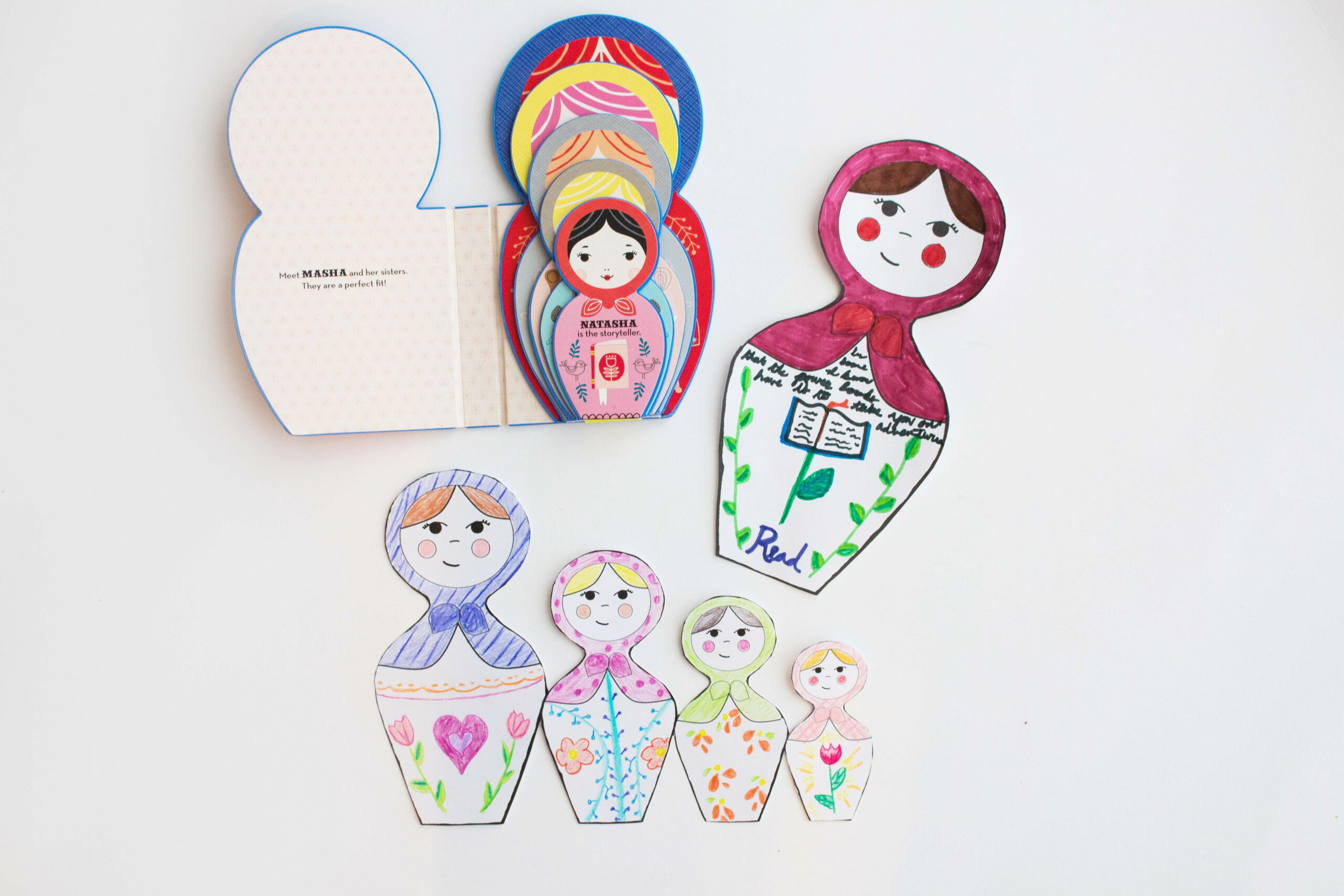 Masha and Her Sisters" with DIY Russian Doll Craft & Printables