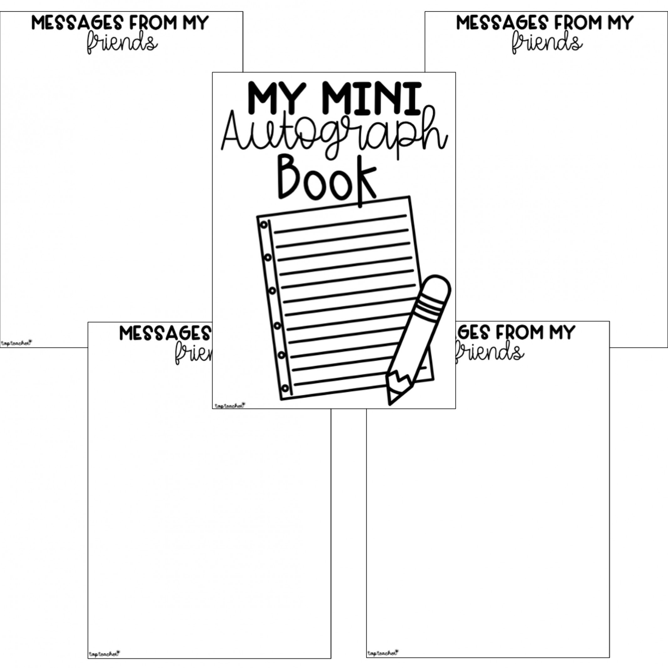 Mini Autograph Book - Top Teacher