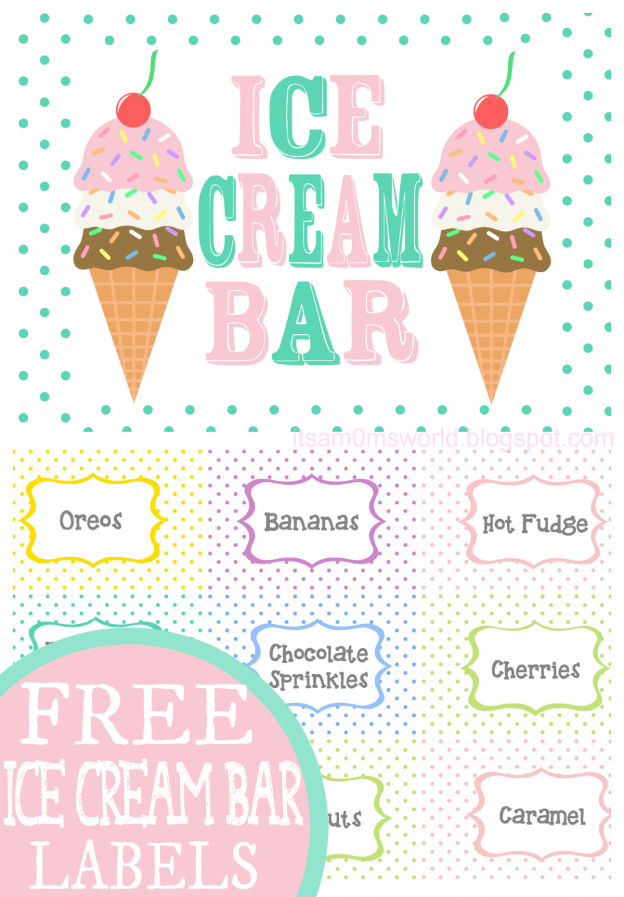 mom blog  Ice cream sundae bar, Ice cream sundae party, Icecream bar