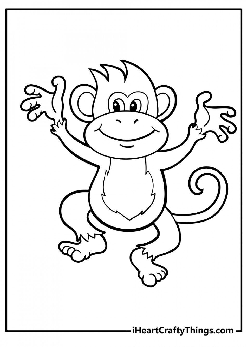 Monkey Coloring Pages (% Free Printables)