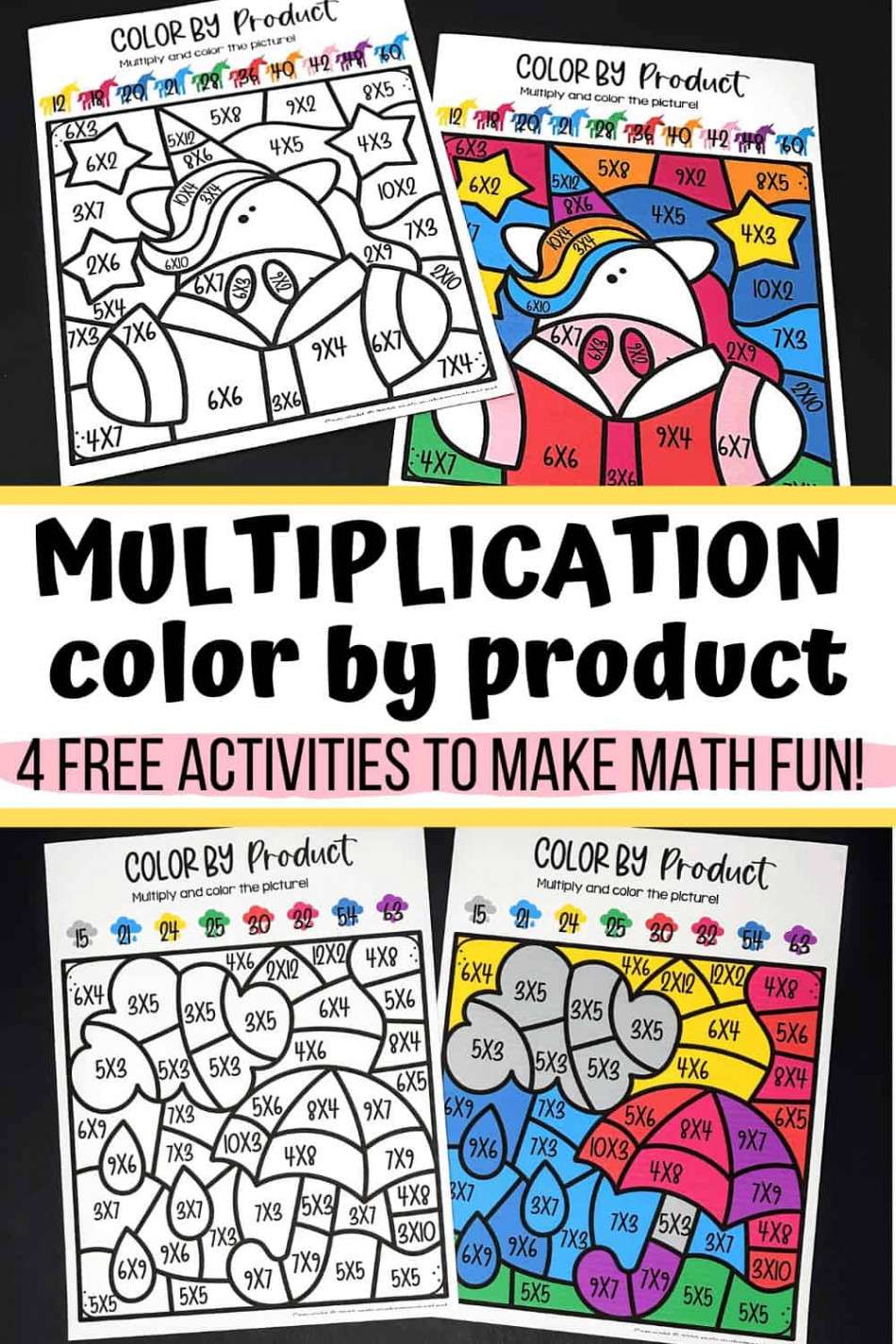 Multiplication Coloring Worksheets for Excellent Math Fun ( Free)