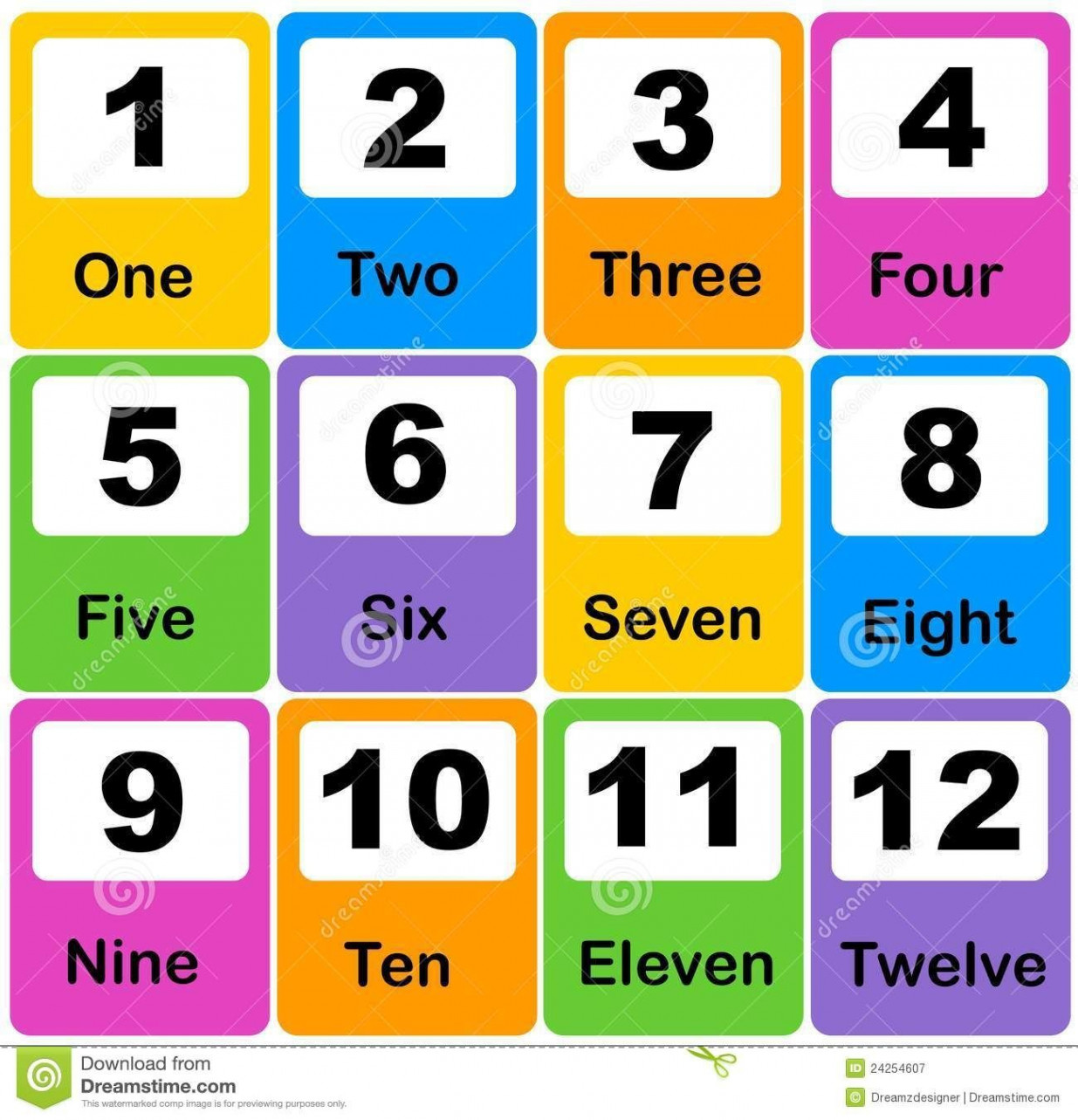 Number Colorful Printable Numbers  3  Printable numbers