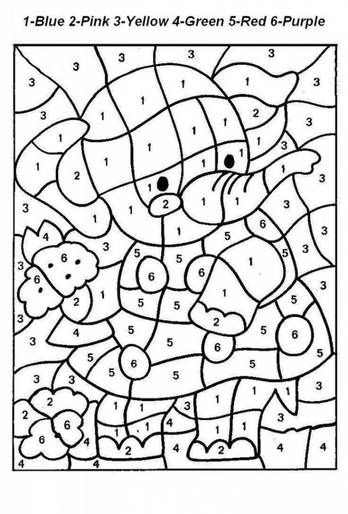 Number Coloring Sheets - Etsy in   Color by number printable