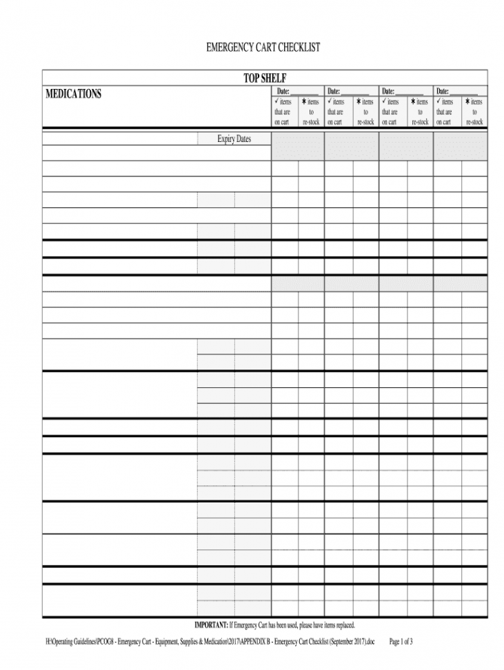 Nursing home crash cart checklist: Fill out & sign online  DocHub