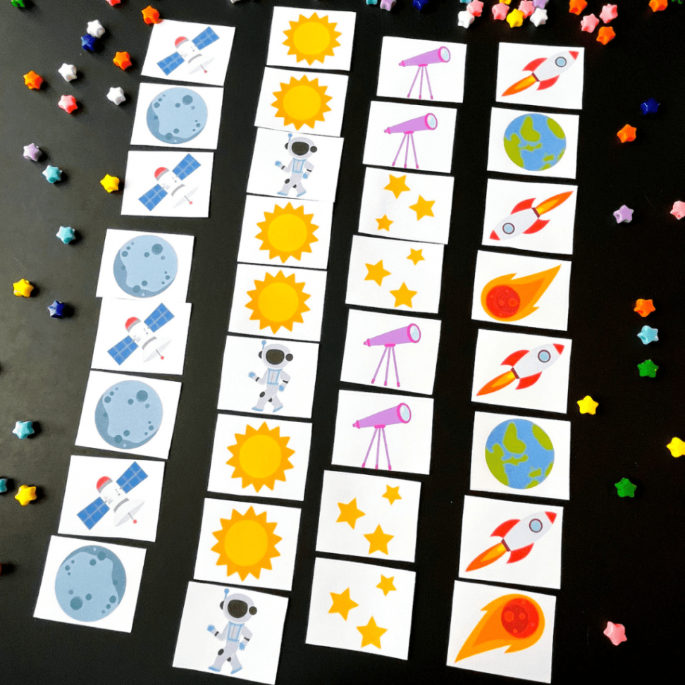 Outer Space Preschool Pattern & Sort Activity - FREE Printable