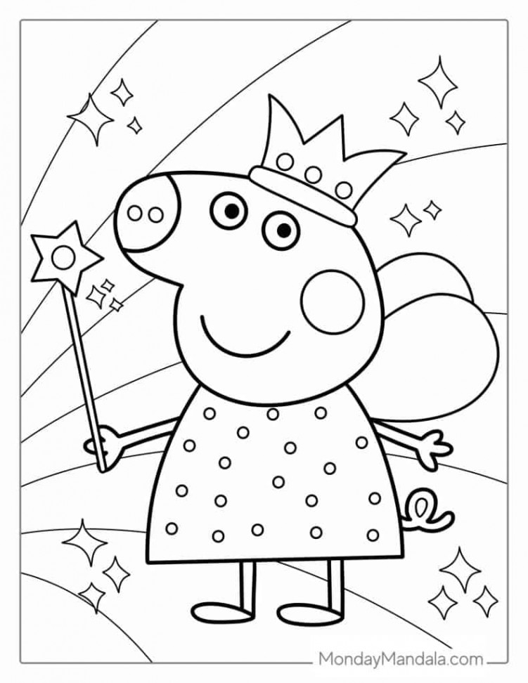 Peppa Pig Coloring Pages (Free PDF Printables)