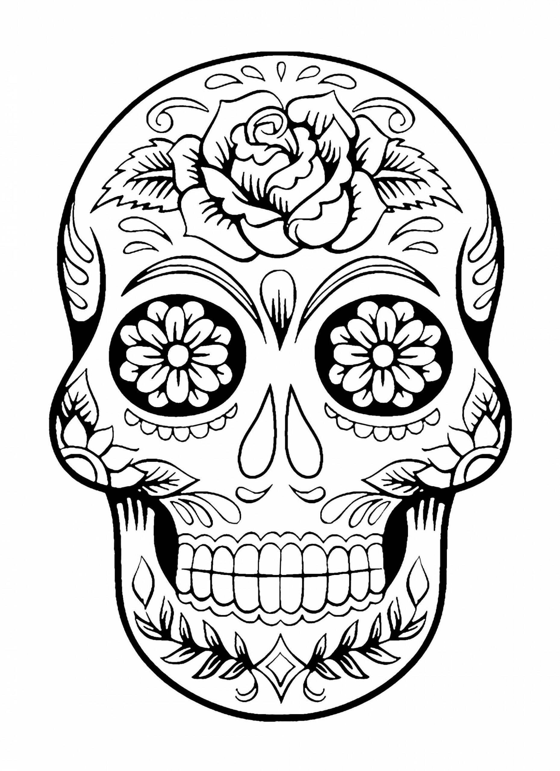 Pin on El dia de los muertos coloring pages