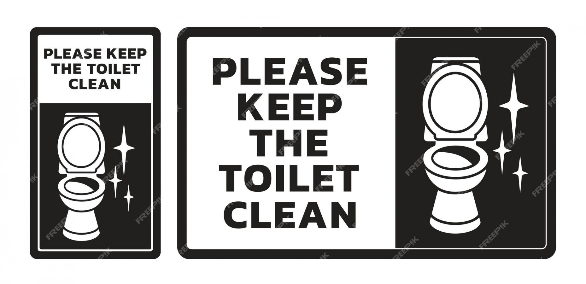 Premium Vector  Please keep toilet clean sign restroom cleaning