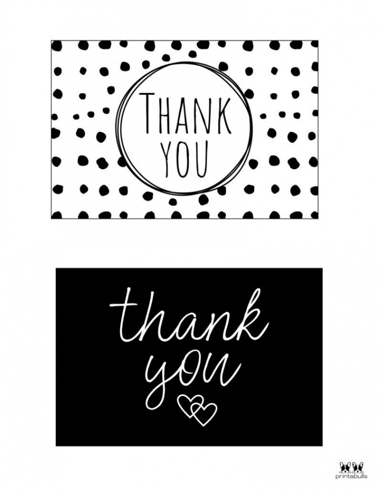 Printable Black and White Thank You Cards-Page   Printable thank