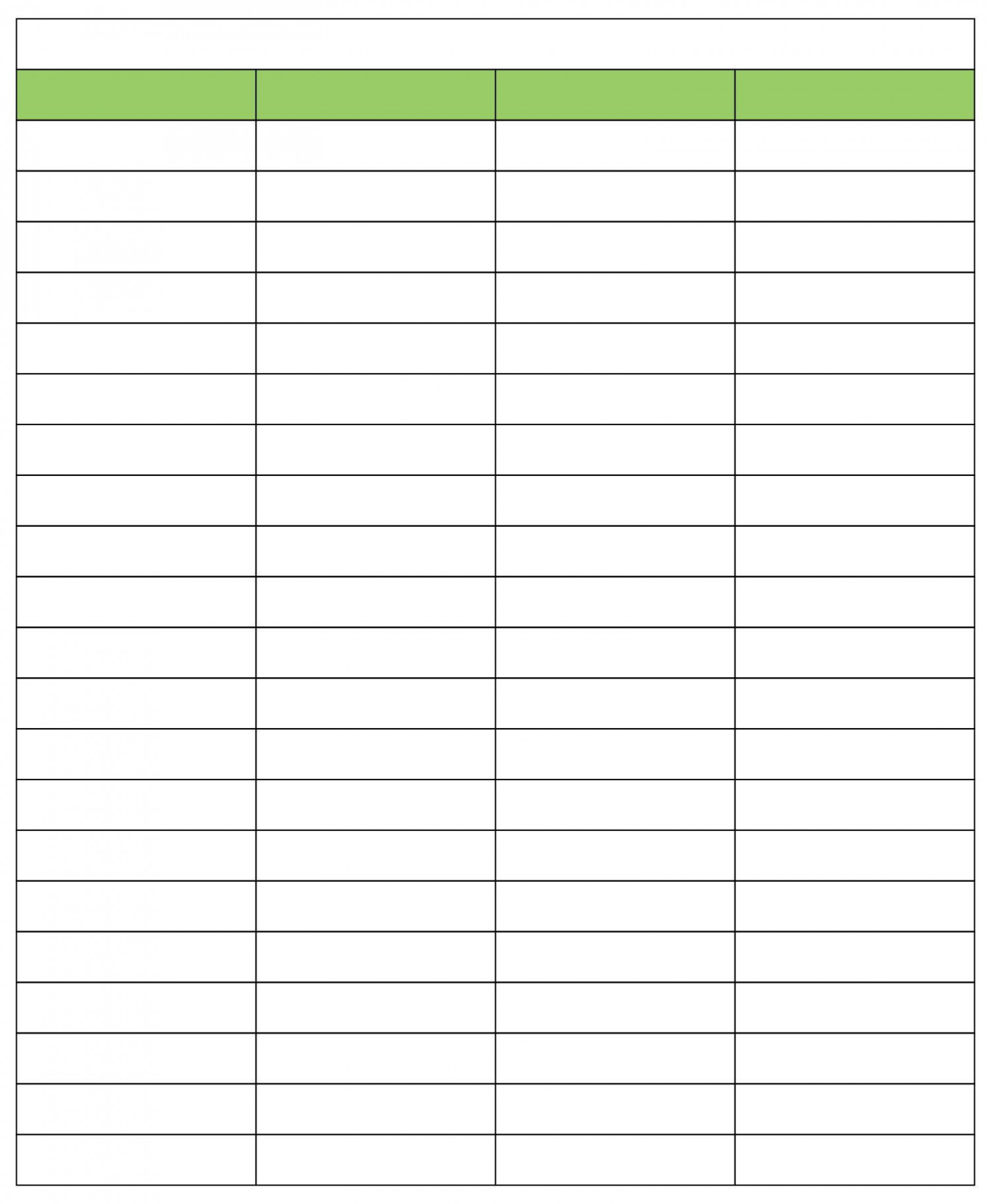 Printable Blank  Column Chart Templates  Templates printable