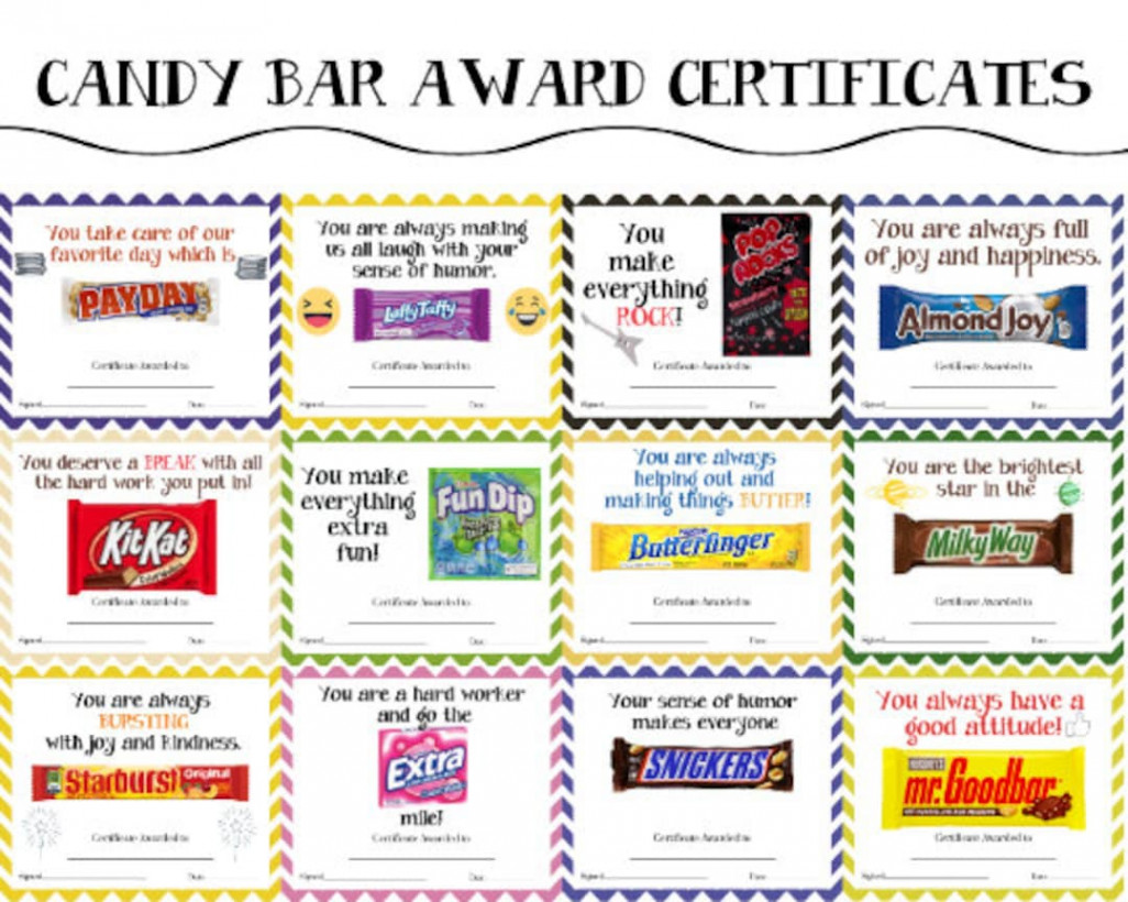 Printable Candy Bar Awards for Students or Colleagues Candy - Etsy