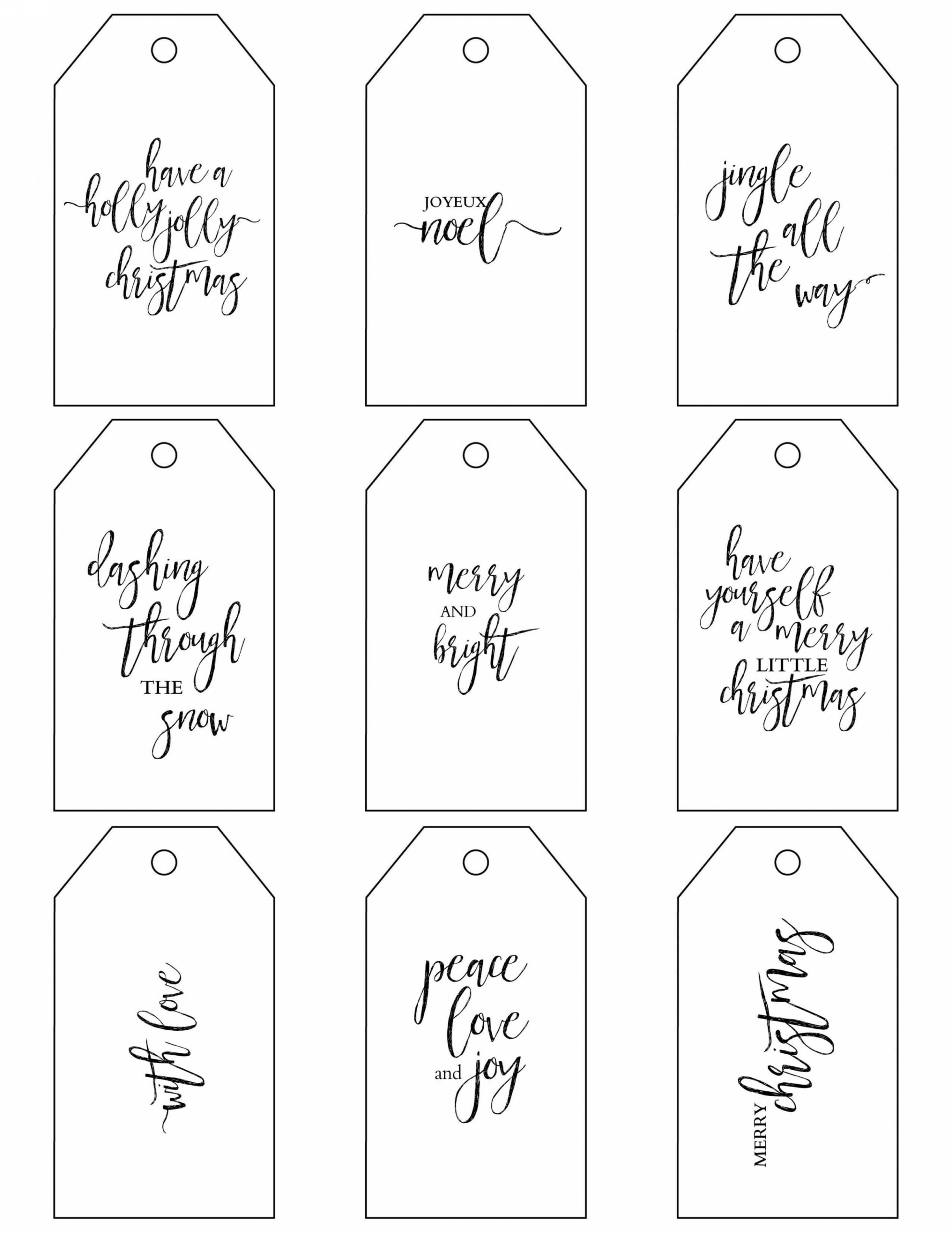 Printable Christmas Gift Tags make holiday wrapping simple