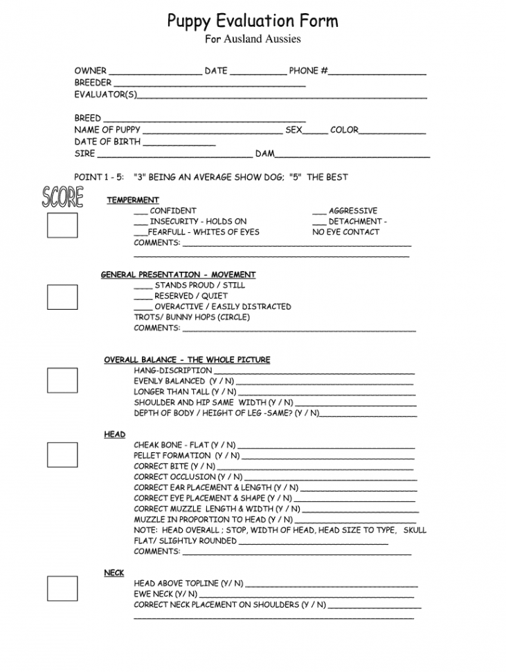 Printable Dog Behavior Assessment Form - Fill Online, Printable