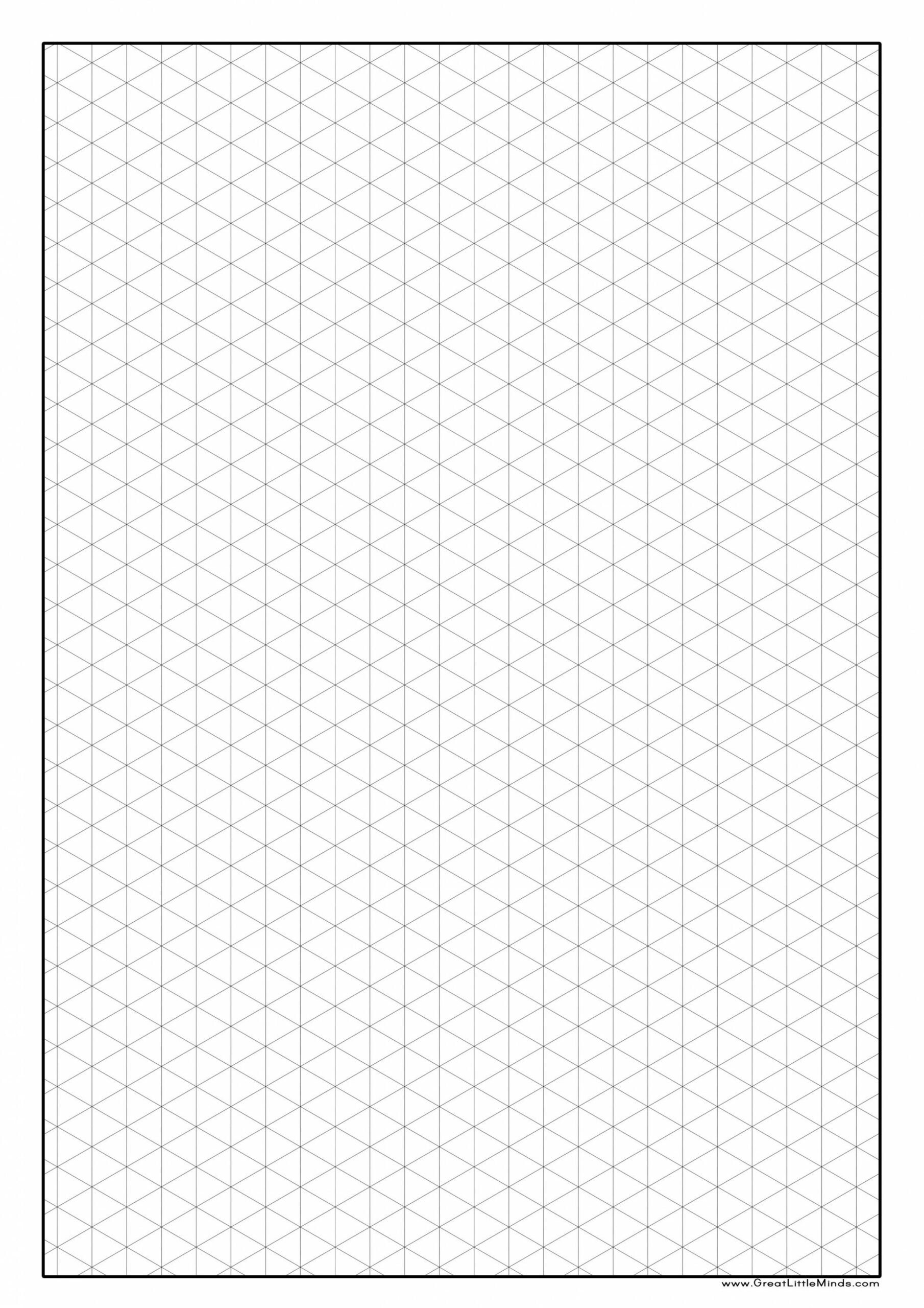 Printable Isometric Graph Paper  Isometric paper, Isometric graph