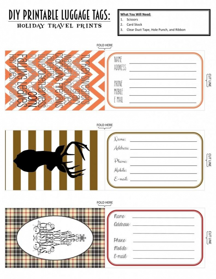 Printable Luggage Tags Holiday Travel Edition Projects To Try With