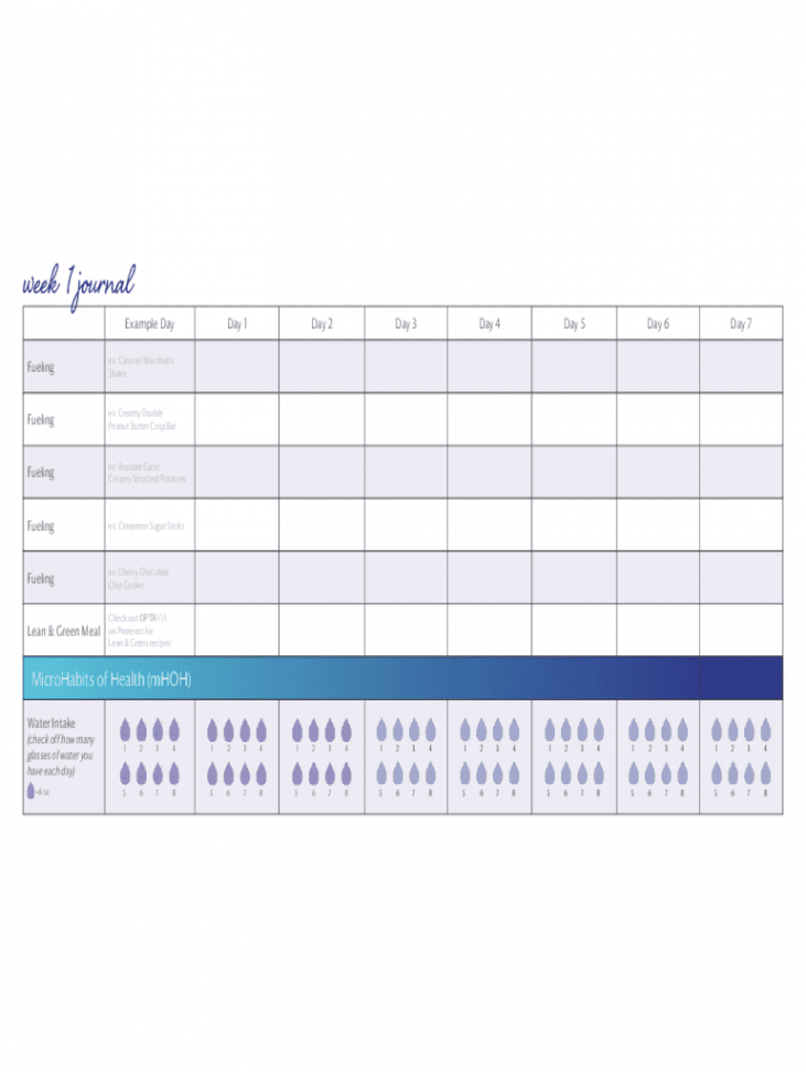 Printable Optavia Tracking Sheets - Fill Online, Printable